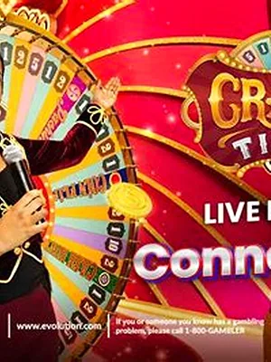 Crazy Time slot by Evolution at CrownGold casino